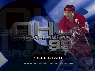 NHL Breakaway 99 (Europe) Title Screen